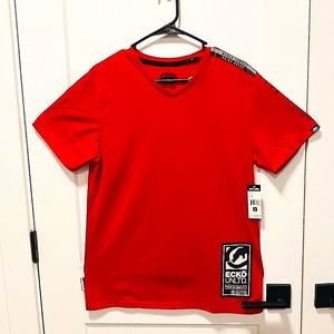 NWT ECKO UNLTD Red Short Sleeve T-Shirt With Rhino Logo Size Medium